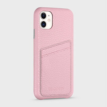 iPhone 11 Läderskal med Kortficka - Rosa