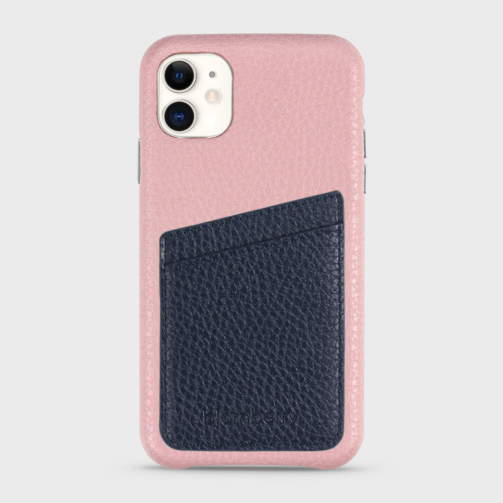 iPhone 11 Leather Case with Card Holder - Pink - 8
