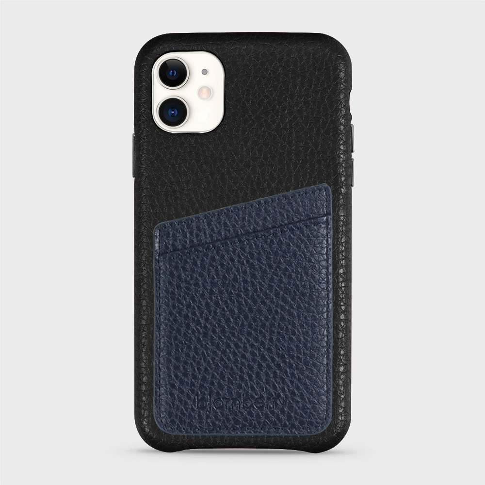 iPhone 11 Leather Case with Card Holder - Black - 5