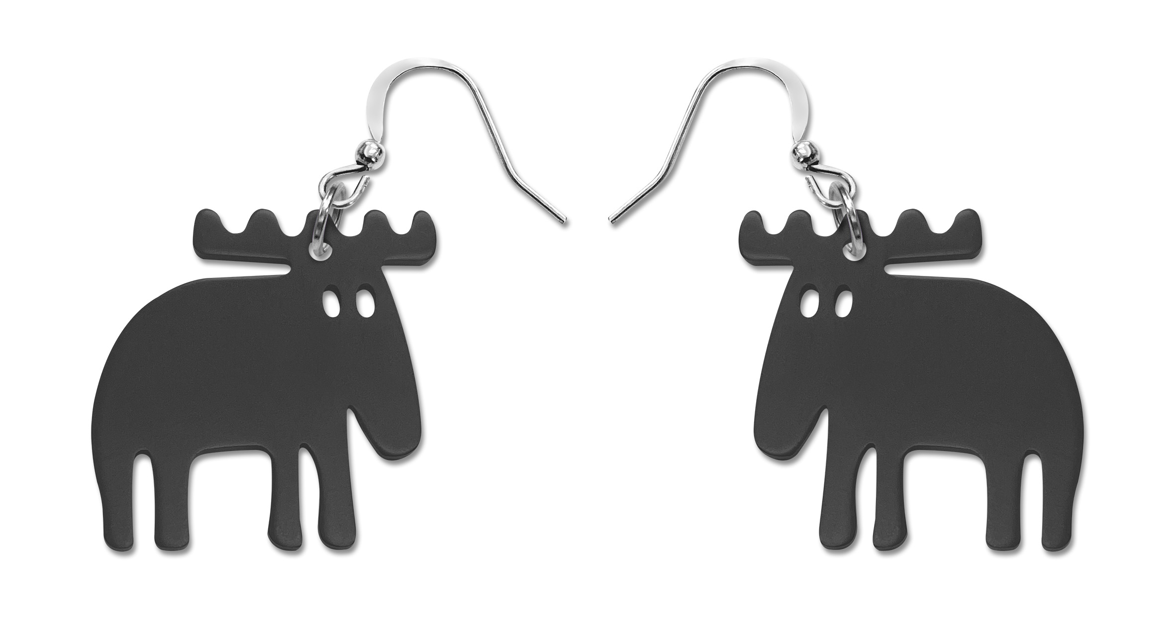 Earrings  Classic - Elk, black