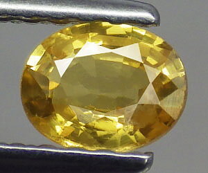 Vacker 5x3.8 mm oval slipad naturlig gul safir ädelsten