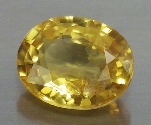 Vacker 5x3.8 mm oval slipad naturlig gul safir ädelsten - 3