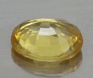 Vacker 5x3.8 mm oval slipad naturlig gul safir ädelsten - 2
