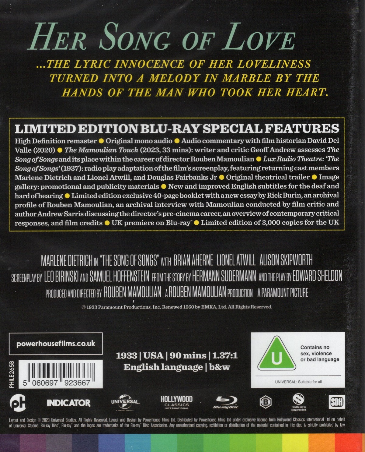 Song Of Songs (Limited Edition) (ej svensk text) (Blu-ray) - 2