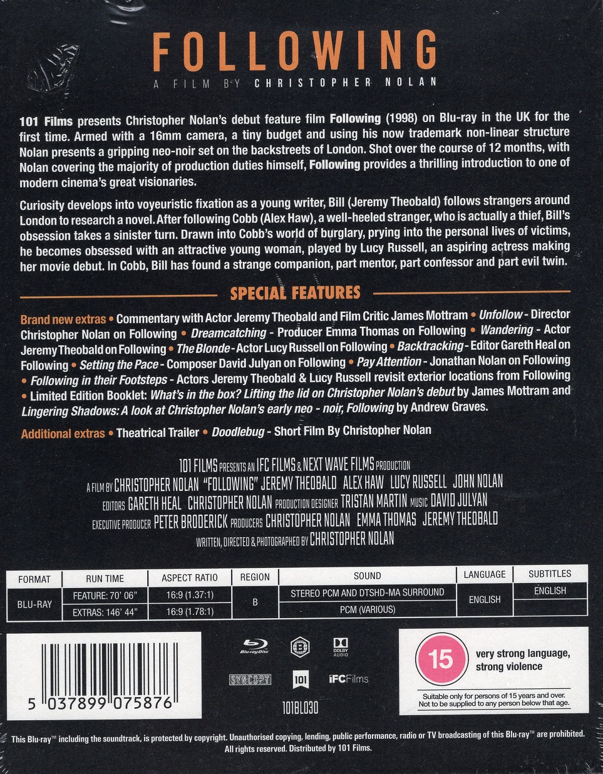 Following (Limited Edition) (ej svensk text) (Blu-ray) - 2