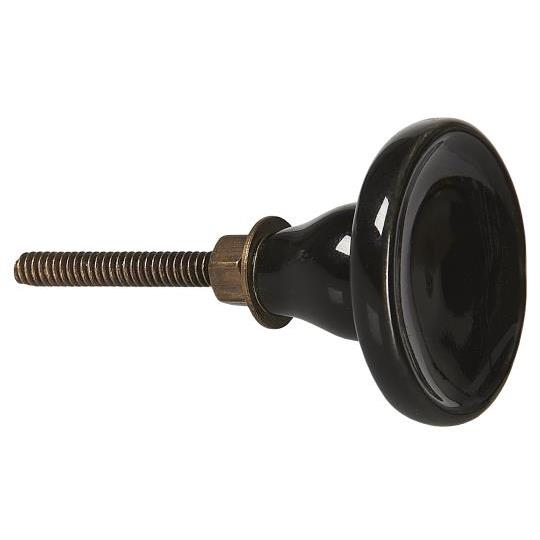 Knopp - svart keramik
