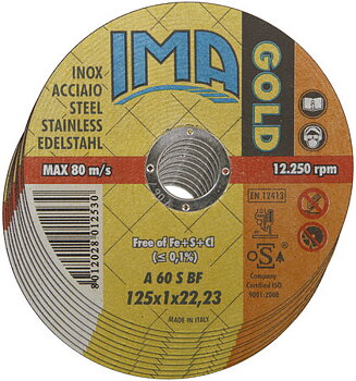 Kapskiva 125x1,0x22,2mm Gold Inox 10st