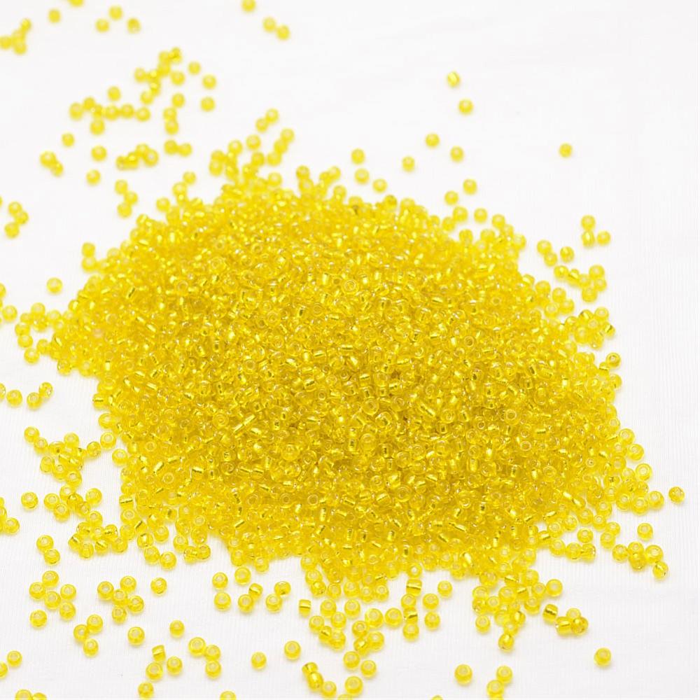 Seedbeads 8/0 gul silverfoil - 3