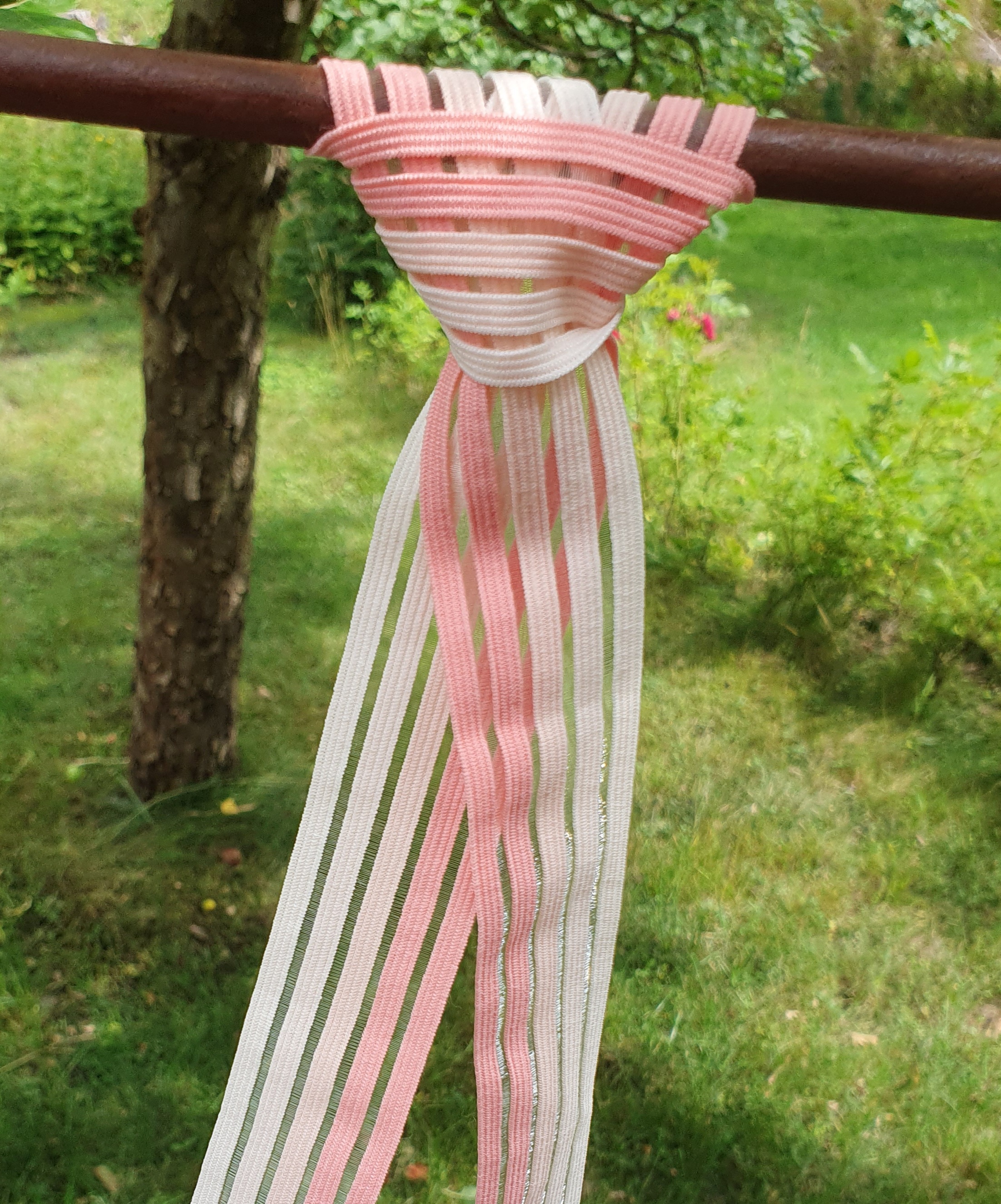 Pink Silk net elastic band - 30 mm - 4