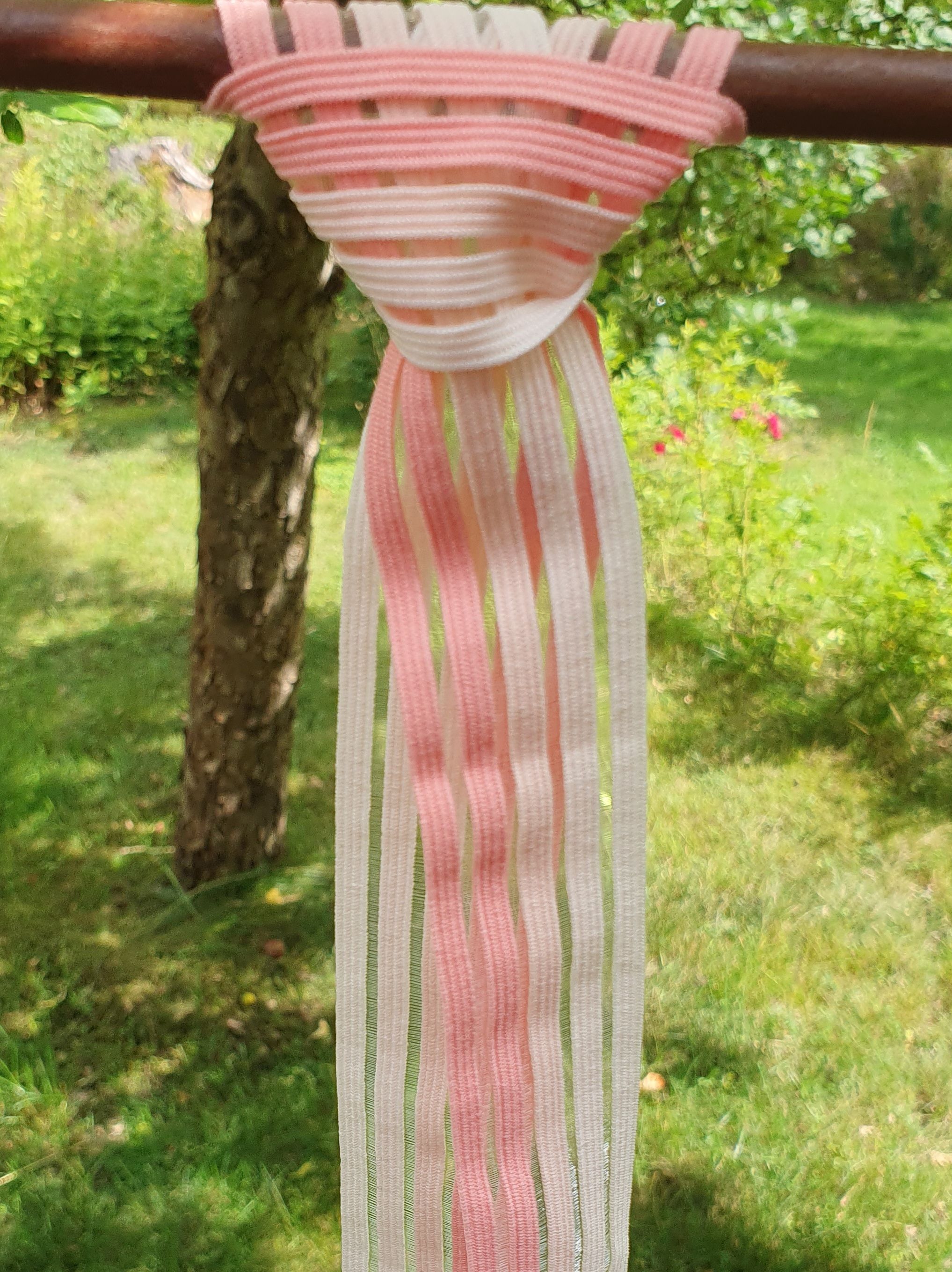 Pink Silk net elastic band - 30 mm - 5