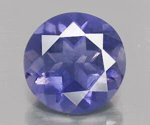 Muy bonita piedra preciosa de iolita natural de corte redondo de 5 mm