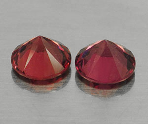 Piedras preciosas granate rodolita naturales redondas de 5 mm de 1,15 quilates a juego - 2