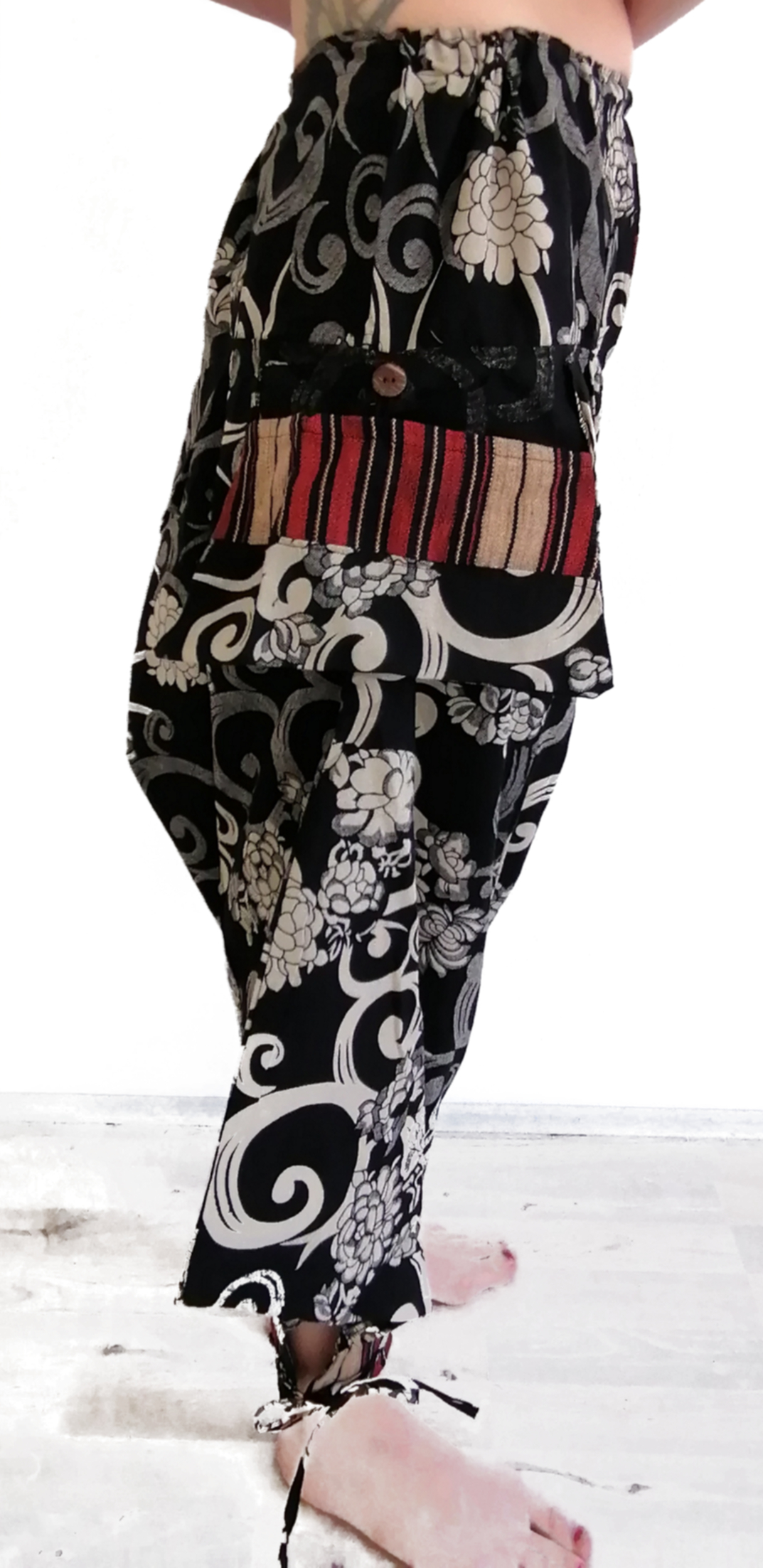 Thai Hill Tribe Haremsbyxor - Lotus - 2