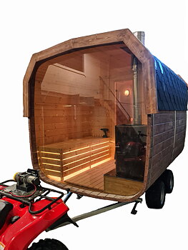 Bastuvagn Föglö 3m med Relax/Omklädningsrum