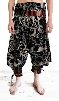 Thai Hill Tribe Haremsbyxor - Flower