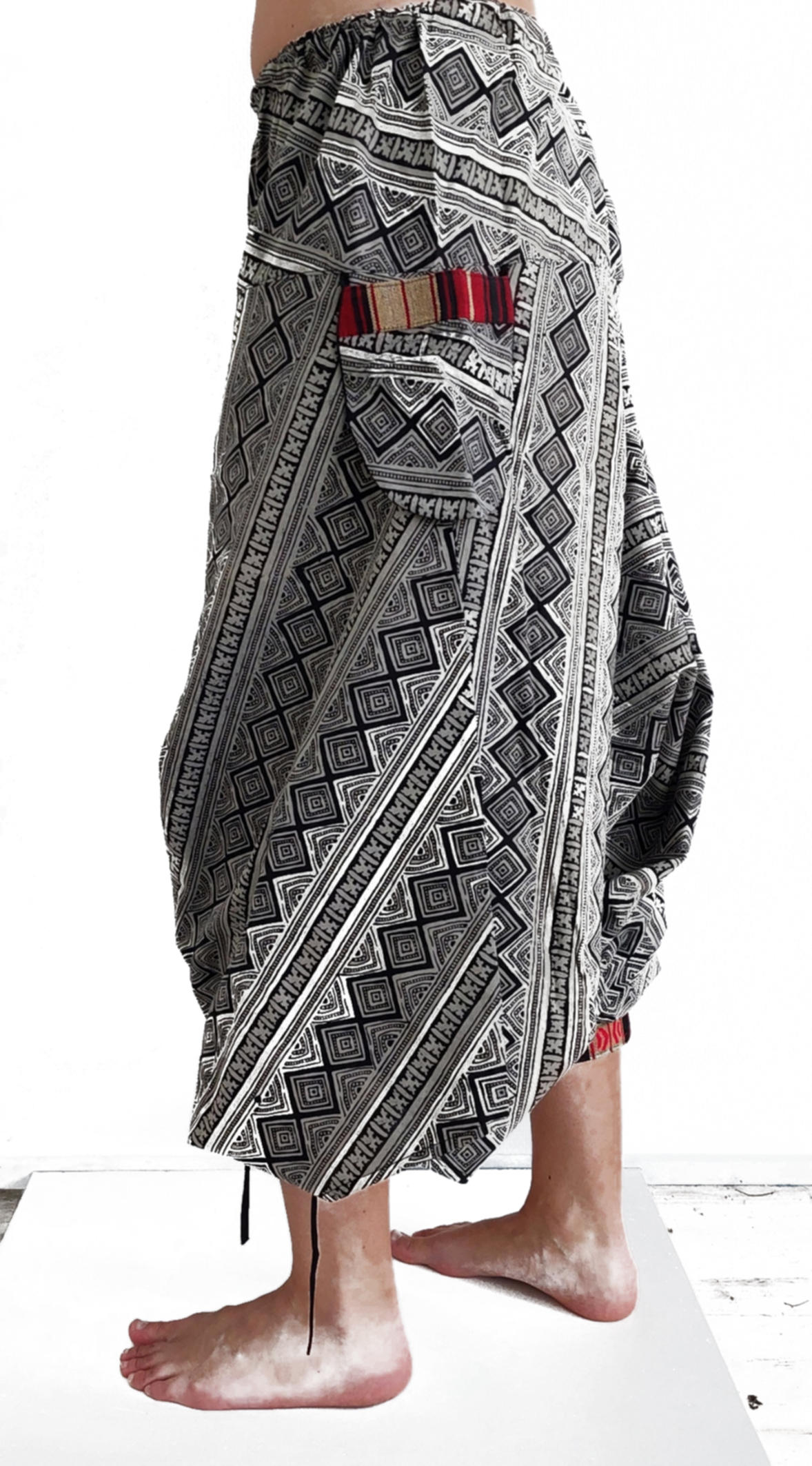 Thai Hill Tribe Haremsbyxor - Aztec Diagonal - 2
