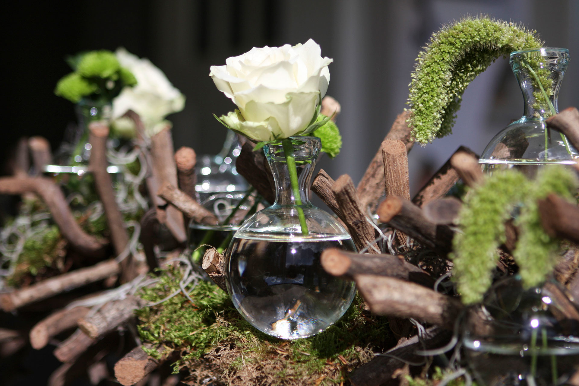 Liten vas i klart glas