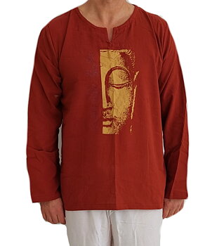 Långärmad Bomull Tröja  /Skjorta med Buddha /Sanskrit Text