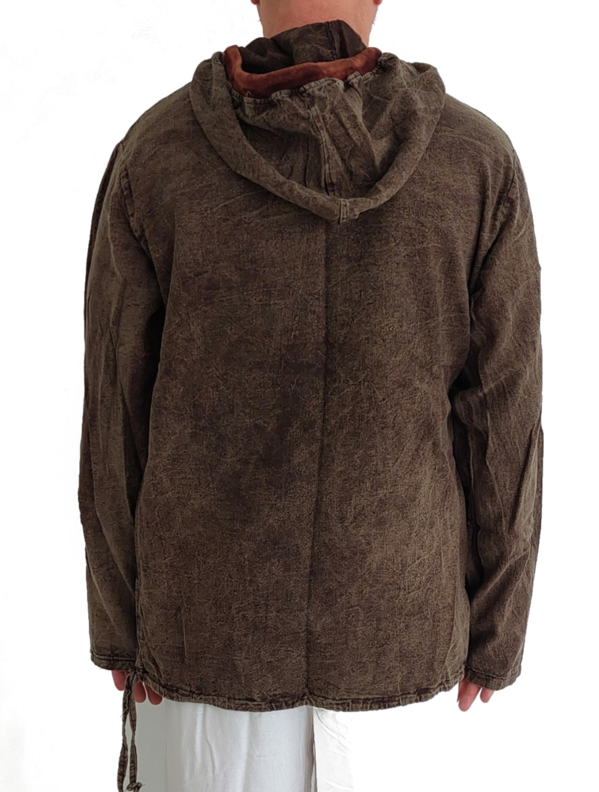 Långärmad Hoodie Anorak med Kosmiska Geometri och Livets Träd - 6