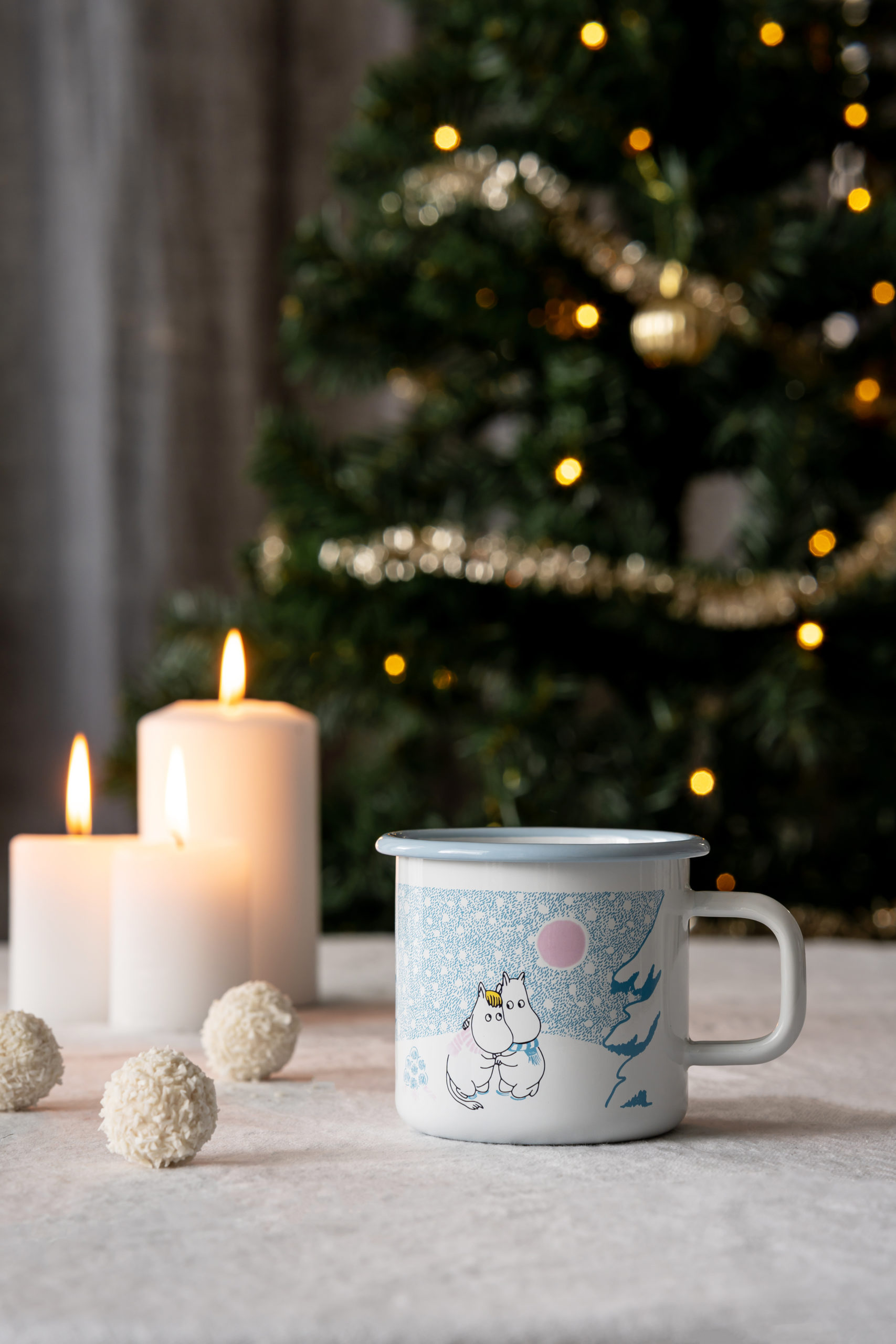 Mumin Emaljmugg 3,7 dl - Let it snow - 5