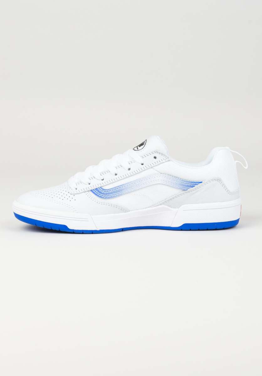 Vans Skate Zahba Leather White/Navy Skate Shoe - 5