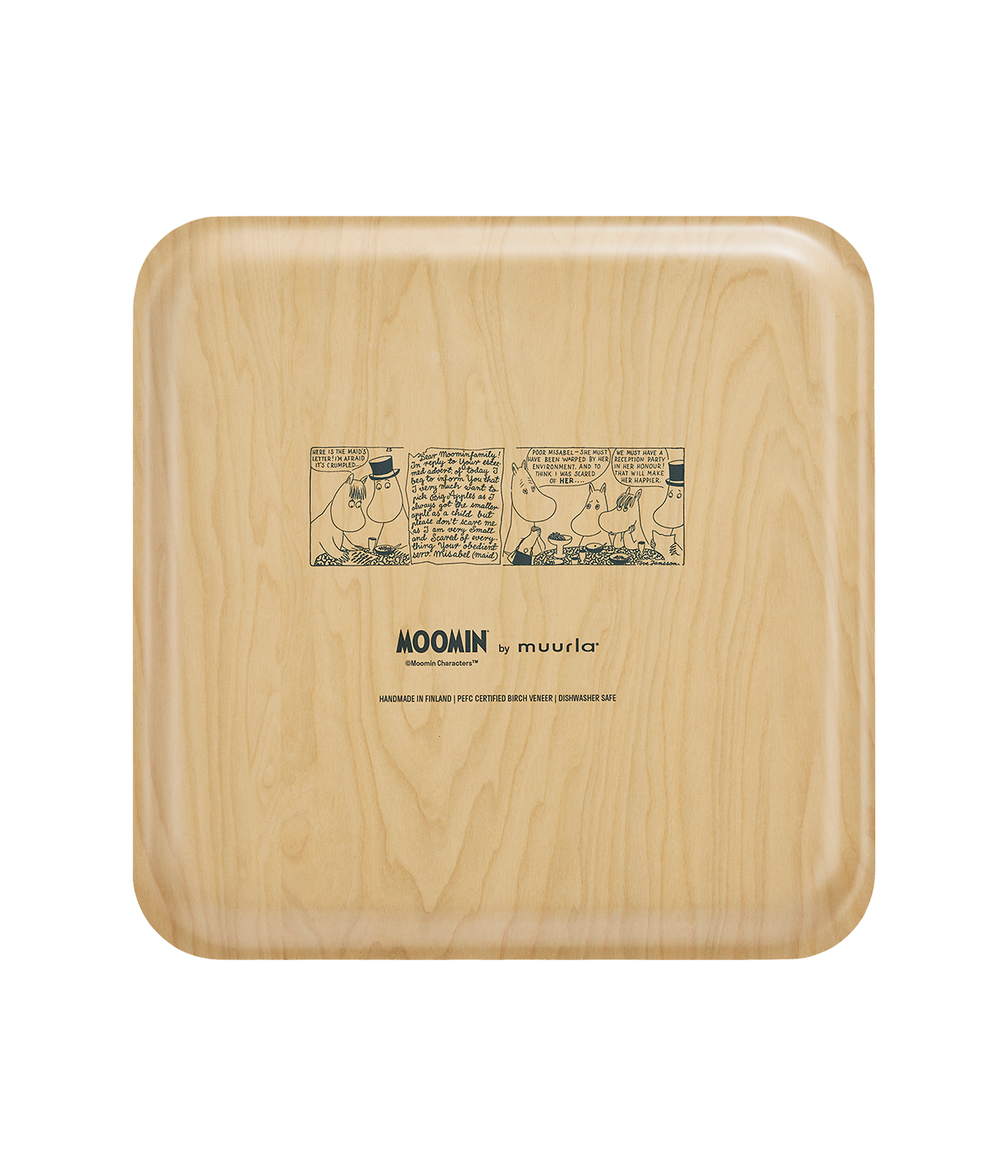 Mumin Bricka 33x33 cm - Coffee Time - 2