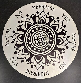 Pendelplatta i Trä- Lotus Mandala