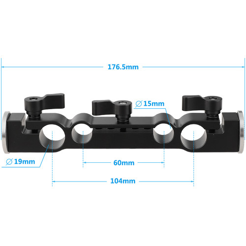 CAMVATE 15mm & 19mm Rod Bracket with ARRI M6 Rosette Mounts - 4
