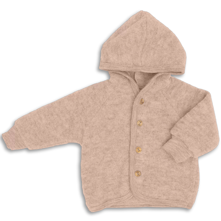 Engel Natur ullfleece jacka IVN-certifierad / ekologisk  - Sand - liggande