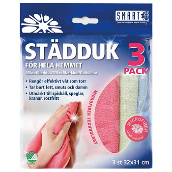 Städduk Microfiber 3-p