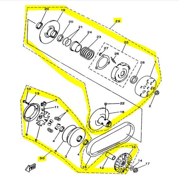 Variator Primär & Sekundär Linhai 260 & 300  - 2