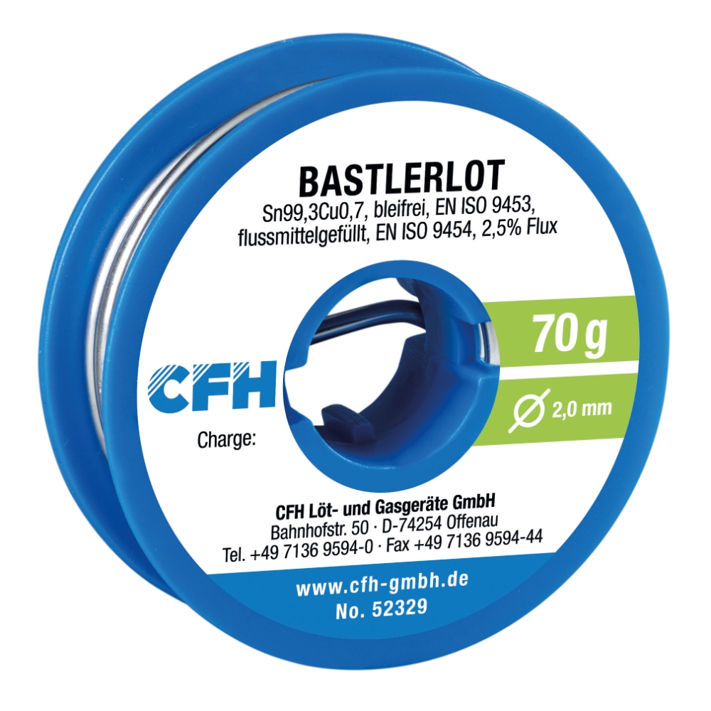 Lödtråd BL329 2mm Blyfri 70gr