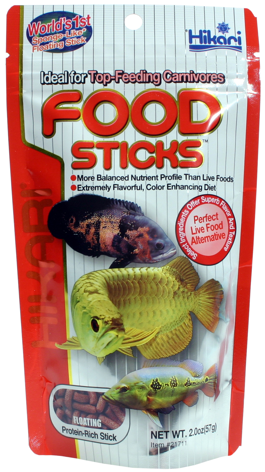HIKARI FLOATING CARNIVORE FOOD STICKS 200G LÖSVIKT