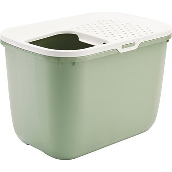 Savic Hop In Cat Litter Box - Botanical green
