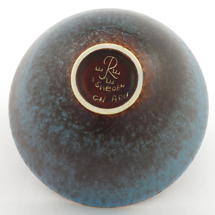 Gunnar Nylund (ARU 1954) Blue Rounded Bowl 13 cm