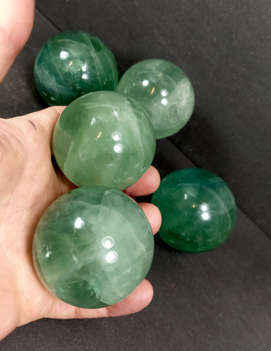 Grön Fluorit (Flusspat) Kula / Klot - 3