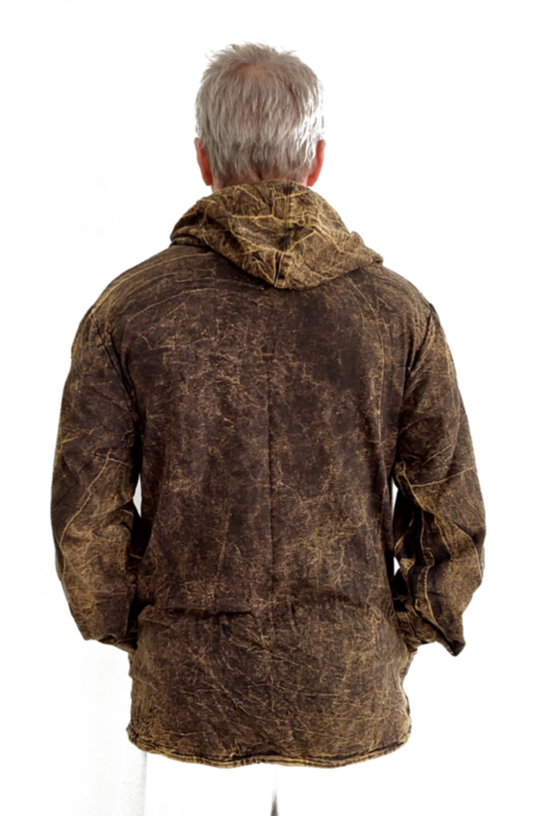 Långärmad Hoodie Anorak med Ganesha - 5