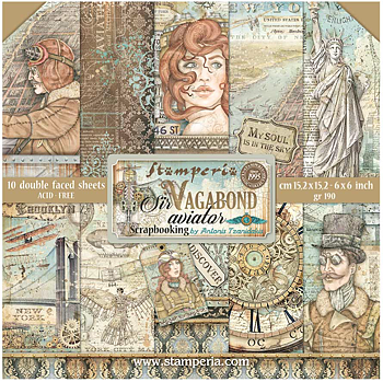 Stamperia PP 6x6  -Sir Vagabond Aviator