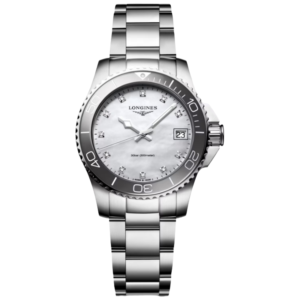 L3.370.4.87.6 Longines Hydroconquest 32 pärlemor diamant index