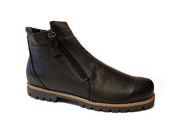 Charlotte of Sweden Zipperboot textilfodrad Black