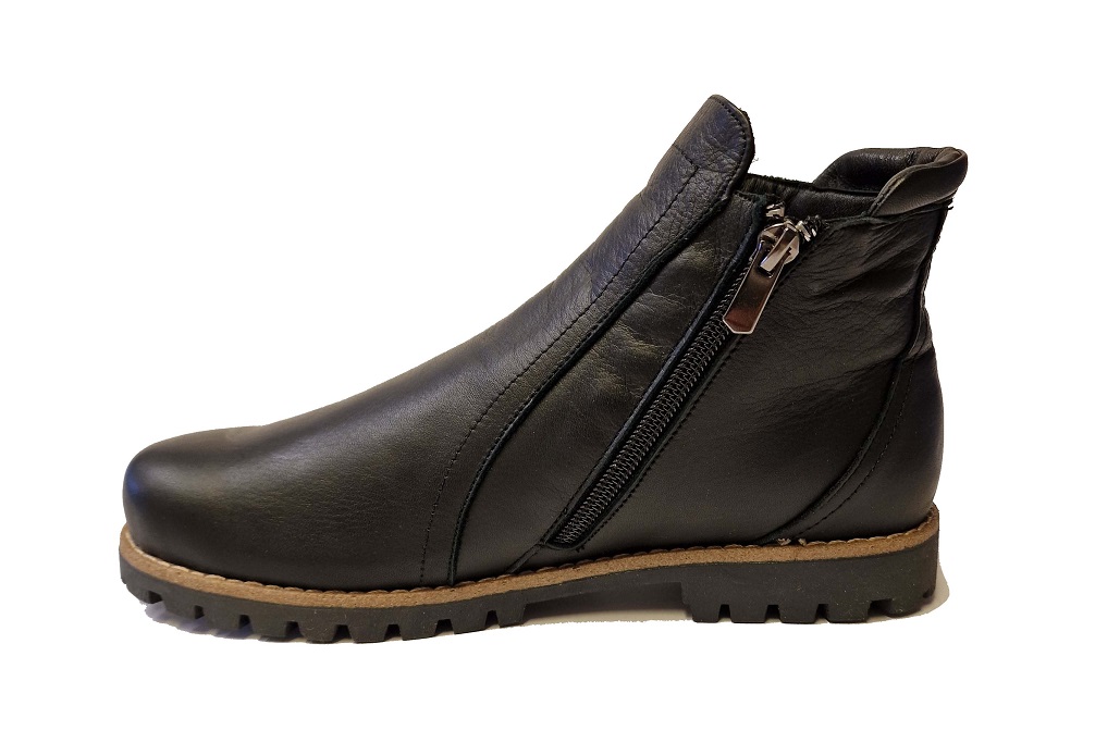 Charlotte of Sweden Zipperboot textilfodrad Black - 2