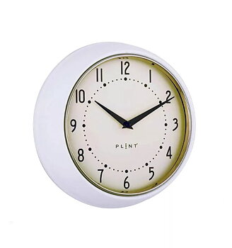 Wall clock, 50s, glossy white, PLINT