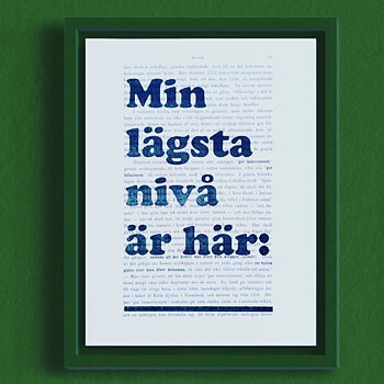 Tavla med texten Min lägsta nivå är här:_____________