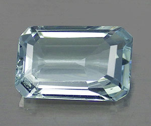 Piedra preciosa de aguamarina genuina natural en forma de octágono de lujo de 0,62 ct