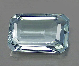 Piedra preciosa de aguamarina genuina natural en forma de octágono de lujo de 0,62 ct