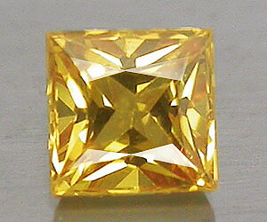 Lyxig 3.4 mm princess slipad naturlig gul safir ädelsten