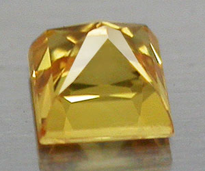 Lyxig 3.4 mm princess slipad naturlig gul safir ädelsten - 2