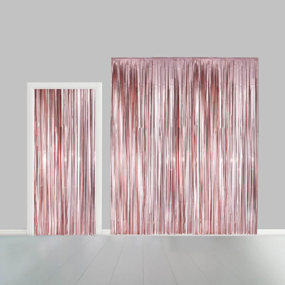 Glitterdraperi Ljus Roséguld