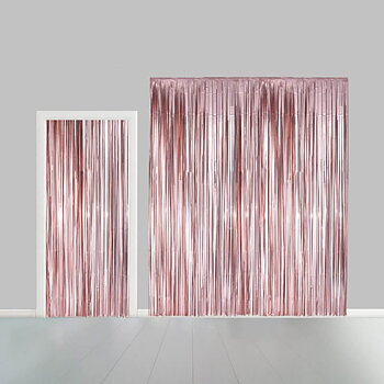 Glitterdraperi Ljus Roséguld