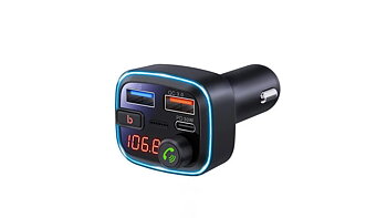 SiGN FM sändare & Billaddare 48W, 2x USB-A/1x USB-C 30W PD - Svart